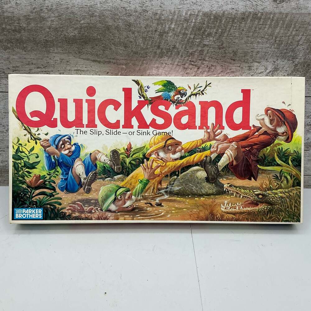 Vintage 1989 Parker Brothers Quicksand The Slip, Slide, or Sink Board Game
